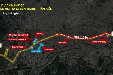 The Privia nằm dọc tuyến Metro 3A Bến Thành - Tân Kiên