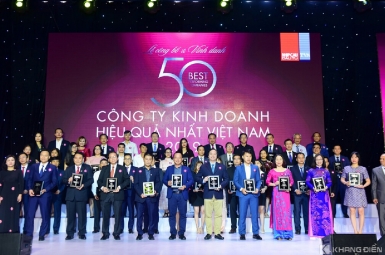 Khang Điền được tôn vinh Top 50 công ty kinh doanh hiệu quả nhất 2019